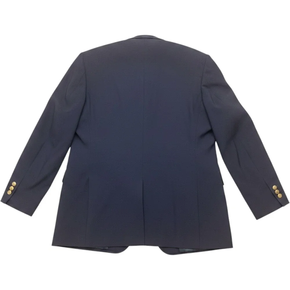 VTG Monsieur Givenchy Blazer Mens 42 Navy Gold Buttons Wool Sport Coat USA Made